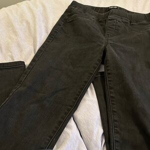 elastic waist black skinny jeans